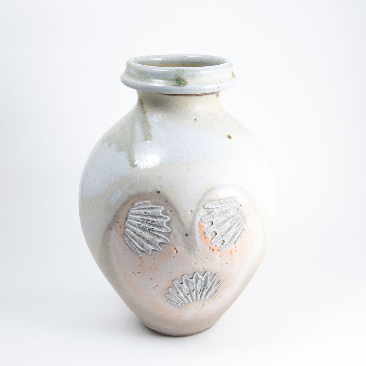 Vase rond Shino blanc