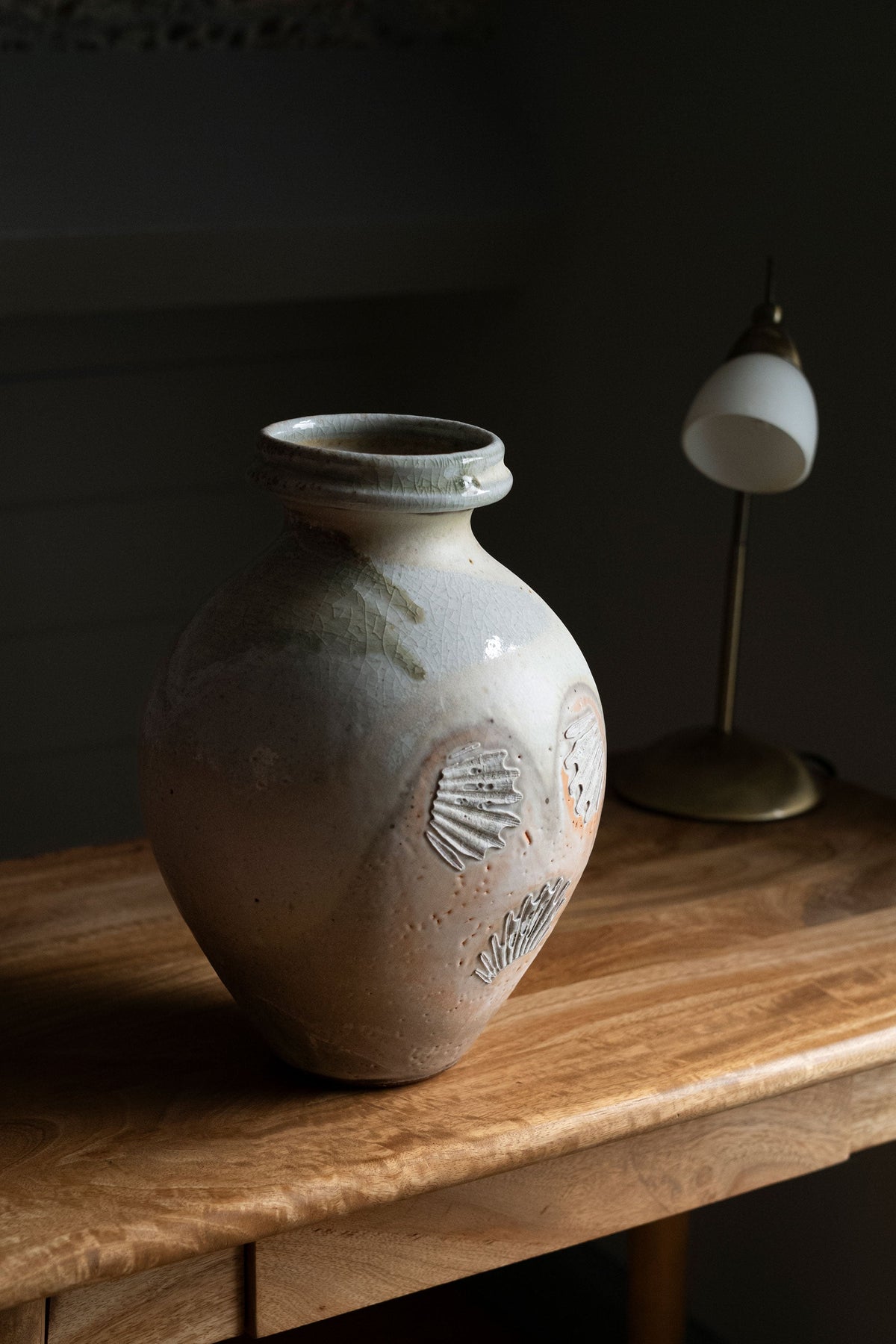 Vase rond Shino blanc
