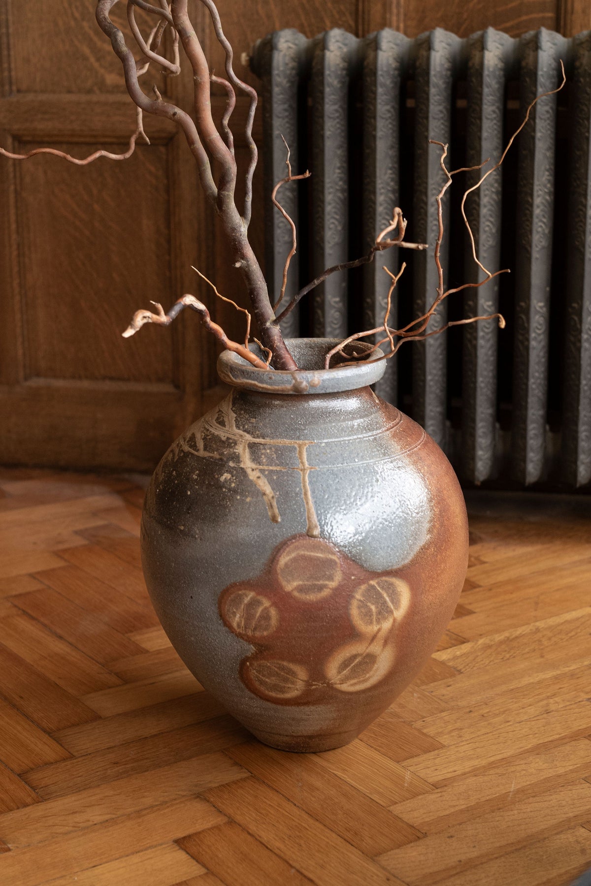 Grand pot en terre cuite latérale non émaillée