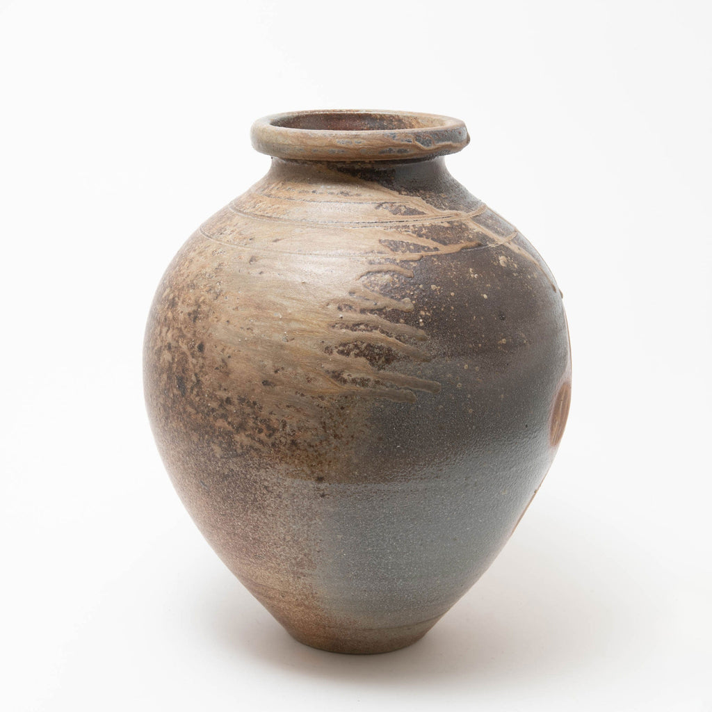 Grand pot en terre cuite latérale non émaillée