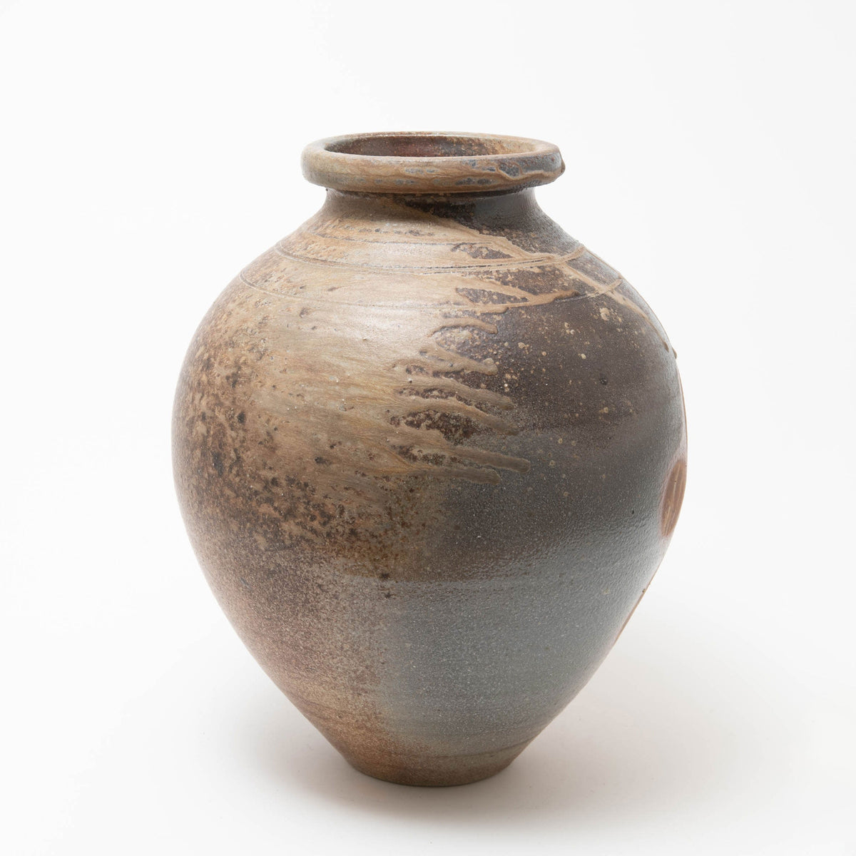 Grand pot en terre cuite latérale non émaillée