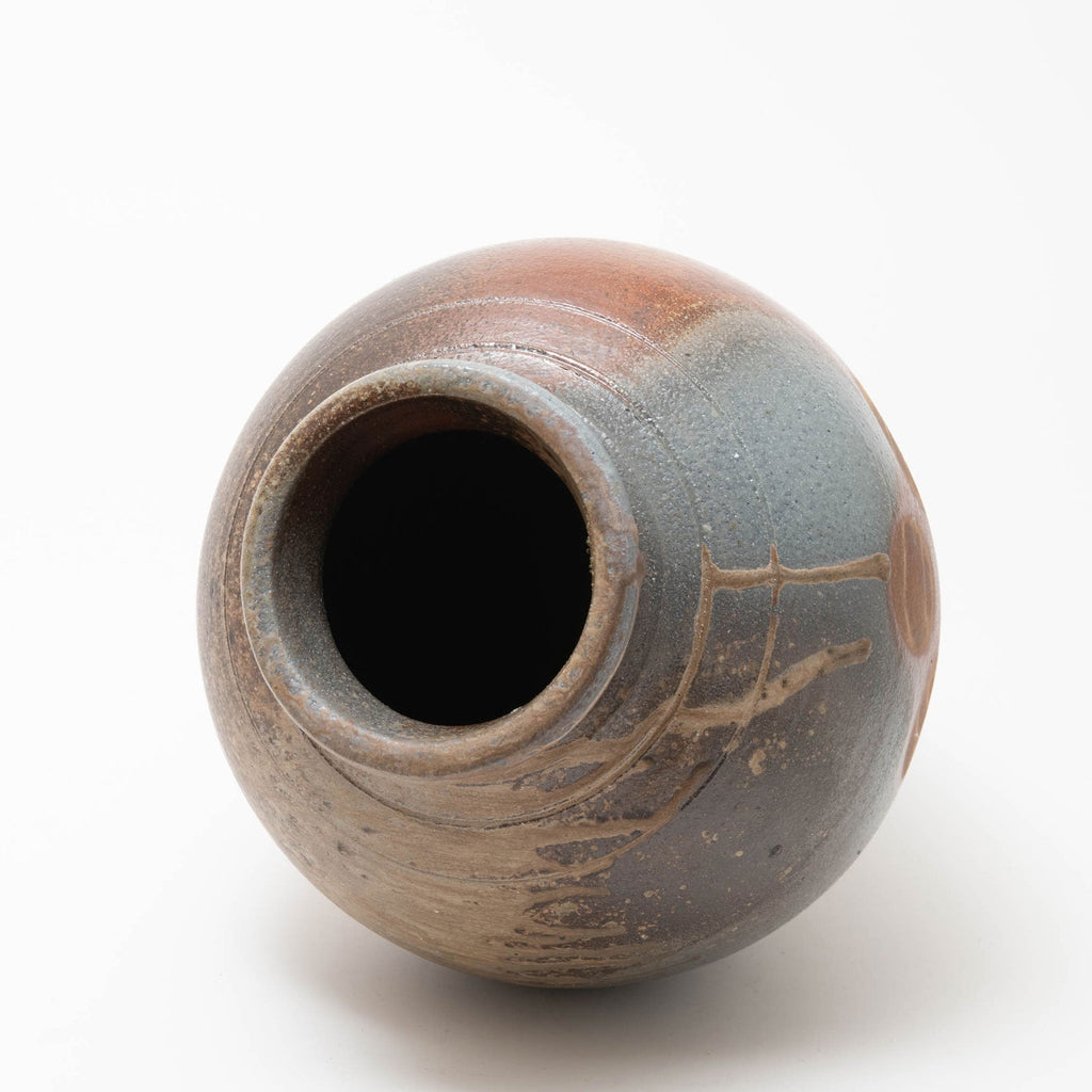 Grand pot en terre cuite latérale non émaillée