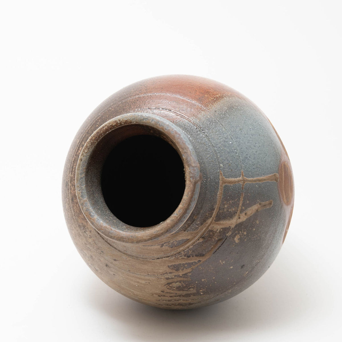 Grand pot en terre cuite latérale non émaillée