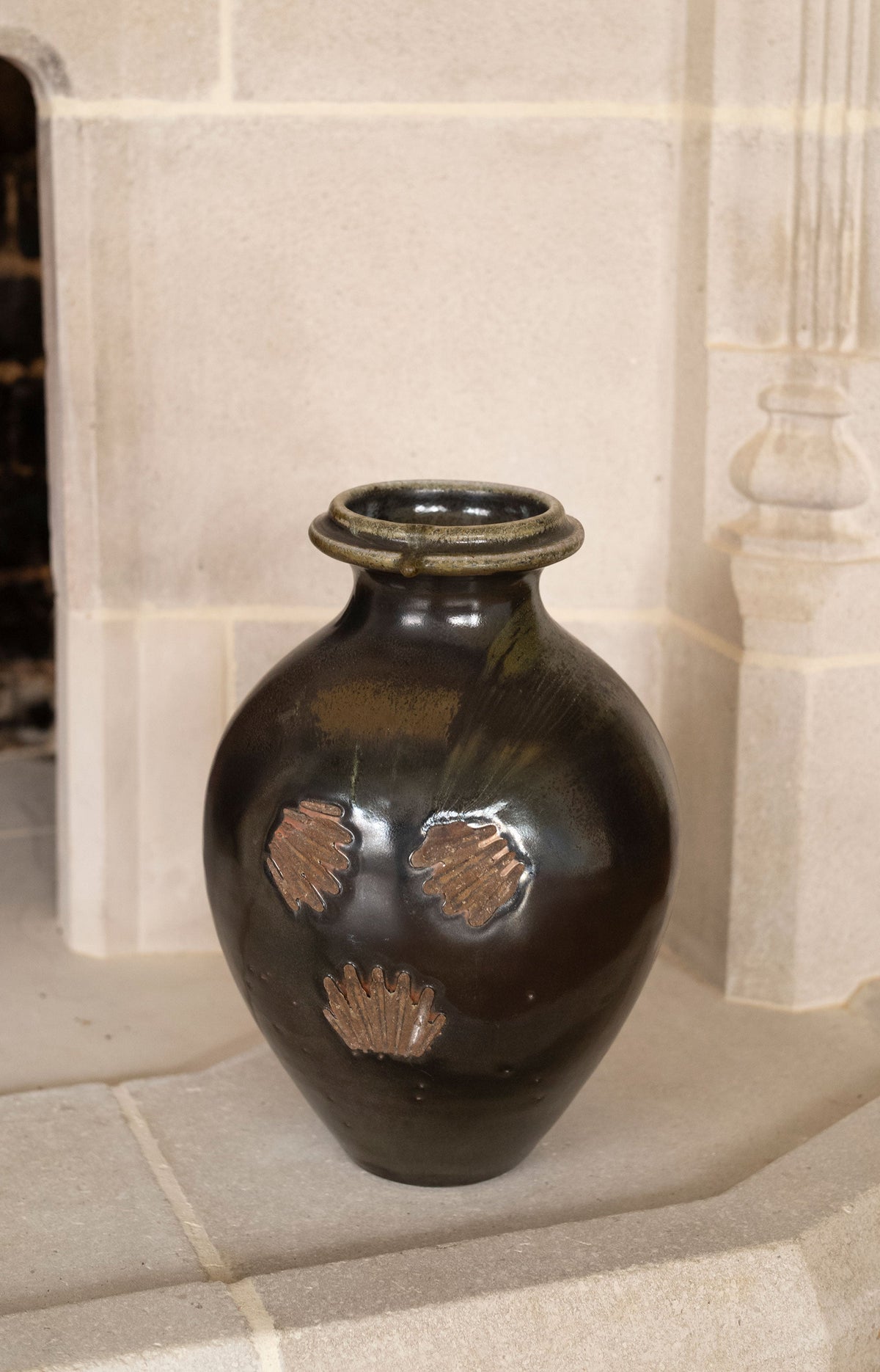 Vase Rond Kaki