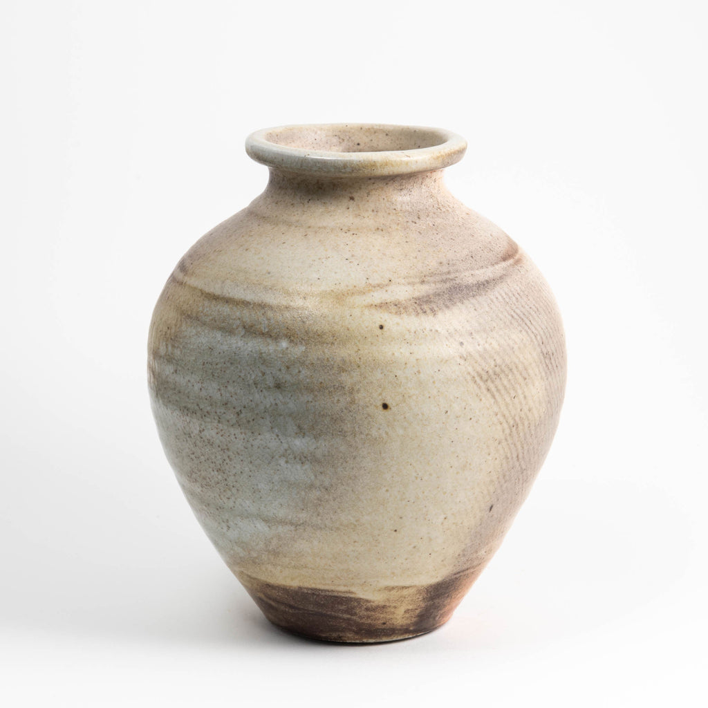 Vase texturé Shino blanc