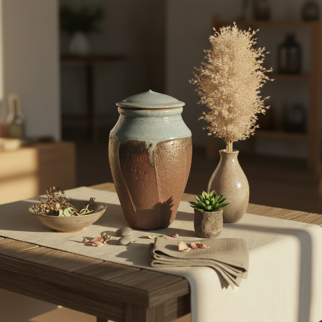 Lidded Jar Scene No Wheat