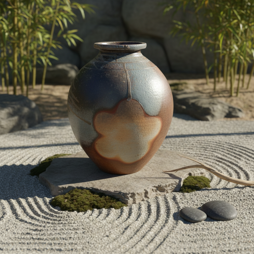 Unglazed Ash Large Jar - Scene